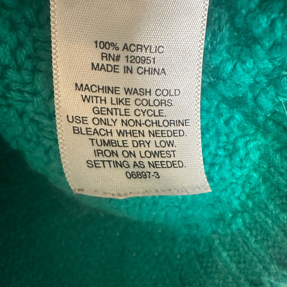 A.N.A A New Approach Teal Textured Knit Sweater Size Large - Picture 7 of 7